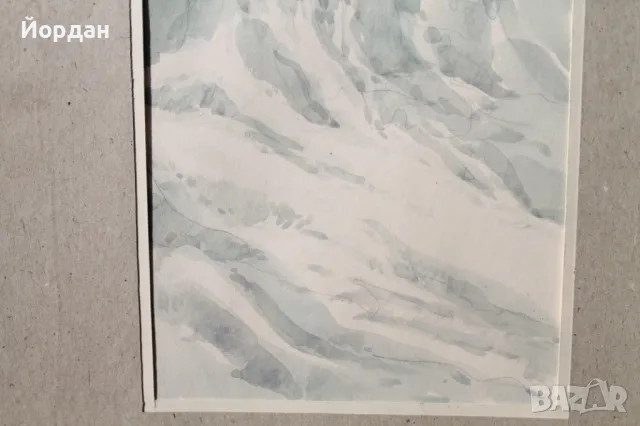 Акварел /автор-Никола Пилчев/ ''Поглед към Мусала'', снимка 2 - Картини - 49131513