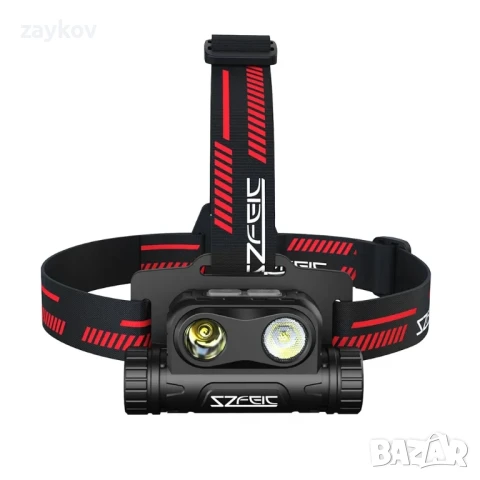 Челник SZFEIC SL35, 1400 силен LED фенер за глава, IPX68 челен фенер с двоен лъч и насочен лъч