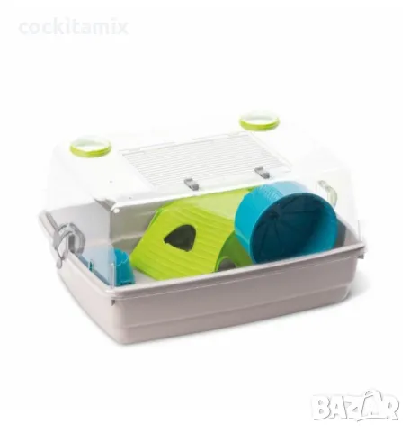 Клетка за гризачи Джуниор делукс сив - 42 / 34 / 22 см