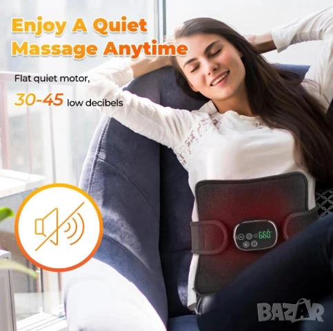 Безжичен LED Инфрачервен Масажор Червена Светлина Дълбоко Облекчаване Тяло Гръб Колене Стави Мускули, снимка 10 - Масажори - 50937975