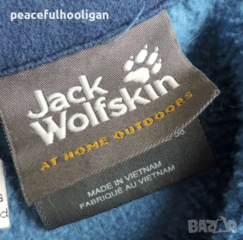 Jack Wolfskin Nanuk Mens Blue Full Zip Outdoor Polar Fleece Jacket Size XL, снимка 14 - Суичъри - 53392774