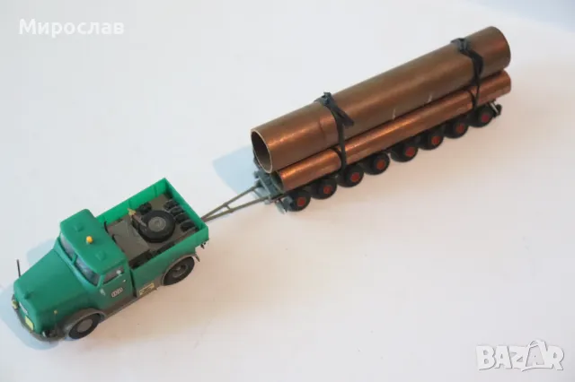 H0 1/87 KIBRI  KAELBLE TEЖКОТОВАРЕН ПРЕВОЗ РЕМАРКЕ МОДЕЛ КОЛИЧКА, снимка 6 - Колекции - 50362852