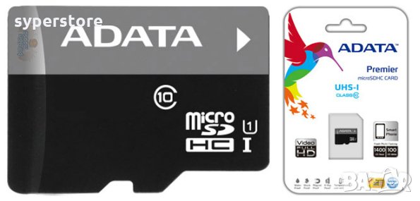 ФЛАШ КАРТА SD MICRO 16 GB "A-DATA" клас 10 MicroSD CL10 Secure Digital class 10, снимка 2 - USB Flash памети - 10547520