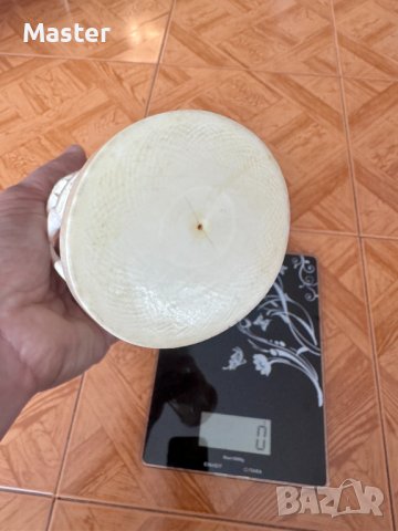 Красива старинна ваза от слонова кост с ръчно гравирани мотиви, снимка 9 - Декорация за дома - 44079940