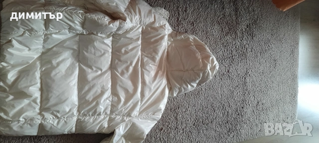 Пухено яке Calvin Klein перлено бяло -М, снимка 8 - Якета - 53413848