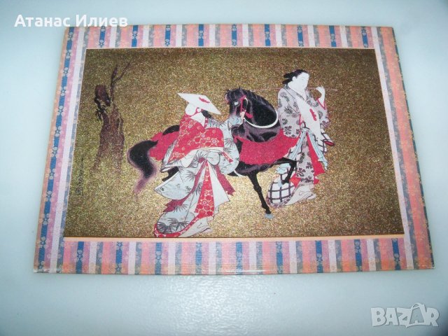 Луксозна японска картичка календар за 1988г., снимка 5 - Филателия - 43246404