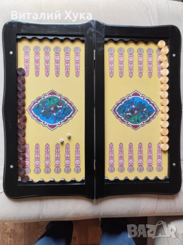 Табла – премиум версия, 65 см на 33 см,, снимка 3 - Шах и табла - 52772431