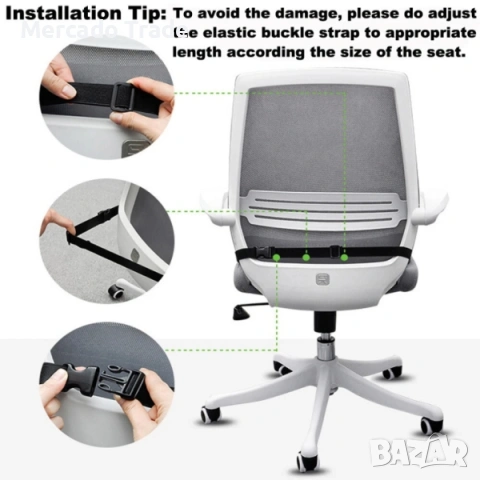 Възглавница с мемори пяна и 3D дишаща мрежа, Противохлъзгаща, За офис, кола, снимка 4 - Аксесоари и консумативи - 53169720