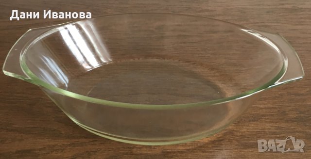 Стъклена елипса тенджера с дръжки, снимка 3 - Съдове за готвене - 28562405