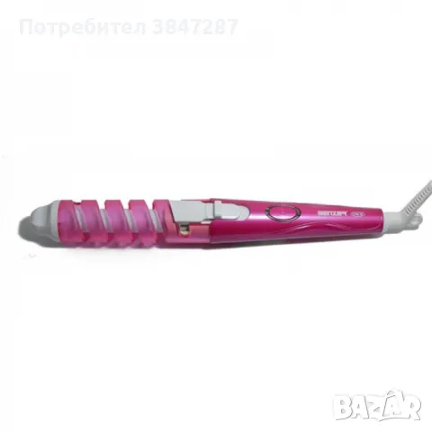 Маша за правене на спирали + подарък мини преса за къдрици, снимка 3 - Маши за коса - 47293587