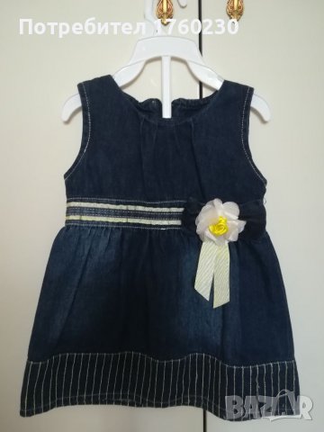 Нов дънков сукман , снимка 2 - Бебешки рокли - 38096283