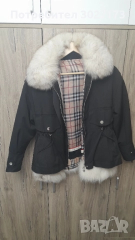Дамско яке с естествен пух 
