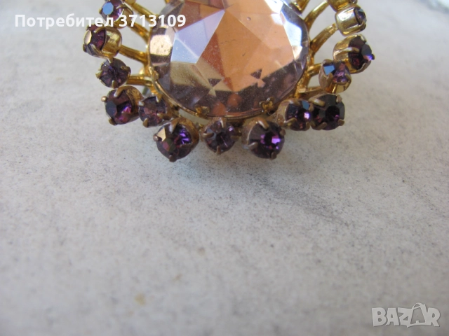 Брошка Бохемия, шлифовани полускъпоценни камъни, снимка 2 - Други - 51668704