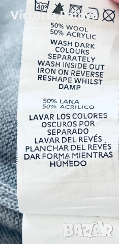 Френско сиво мерино  унисекс поло с висока яка CEDARWOOD STATE , снимка 10 - Пуловери - 52485108