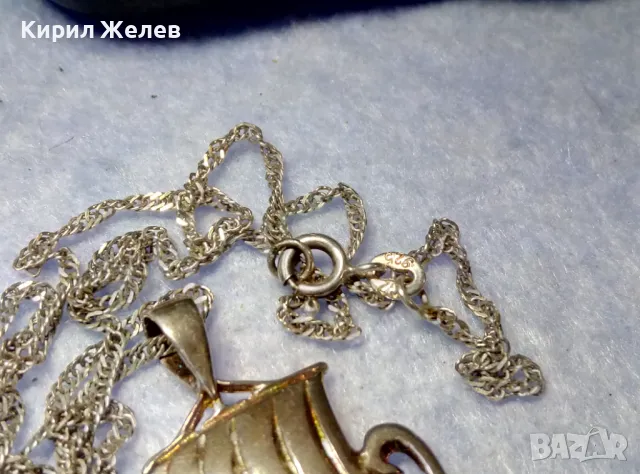 2008 ФИГУРАЛЕН ФЕШЪН АРТ СРЕБЪРЕН ПЕНДАНТ КОРАБ с ФИНА СРЕБЪРНА ВЕРИЖКА СРЕБРО 925 ПРОБА 49985, снимка 5 - Колиета, медальони, синджири - 50421244