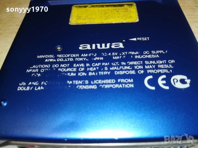 aiwa am-f72 minidisc recorder-mettal, снимка 14 - MP3 и MP4 плеъри - 28361789