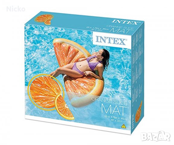 Надуваем дюшек Резен Портокал INTEX, снимка 4 - Водни спортове - 37623344