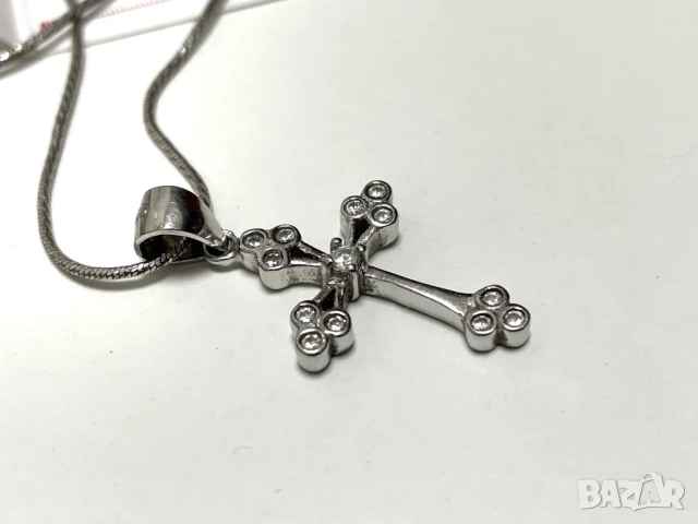 Сребърен Накит: Синджир с Кръст (проба 925) ITALY-4,175 грама, снимка 5 - Колиета, медальони, синджири - 51339902