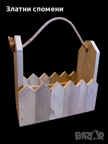 Преносим дървен цветарник, снимка 2 - Градински мебели, декорация  - 50070065