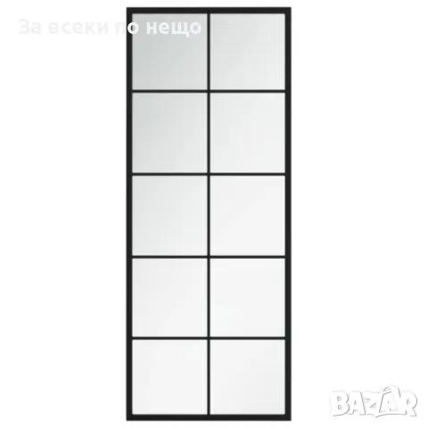 Огледало за стена, черно, 100х40 см, метал Код P469
