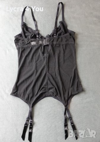 Petite Fleur 75В/C луксозен черен корсет с пришити/вградени жартиери, снимка 14 - Бельо - 43291706