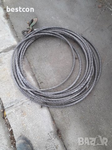 Въже стоманено ф16мм с кука - 30м