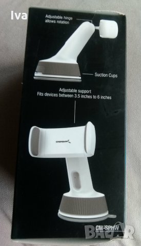 Стойка за Телефон Смартфон GPS за кола Sabrent за стъкло/гладка повърхност универсална Car Holder, снимка 10 - Аксесоари и консумативи - 32795730
