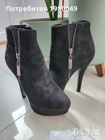 Дамски елегантни боти - черни, снимка 3 - Дамски боти - 42995346