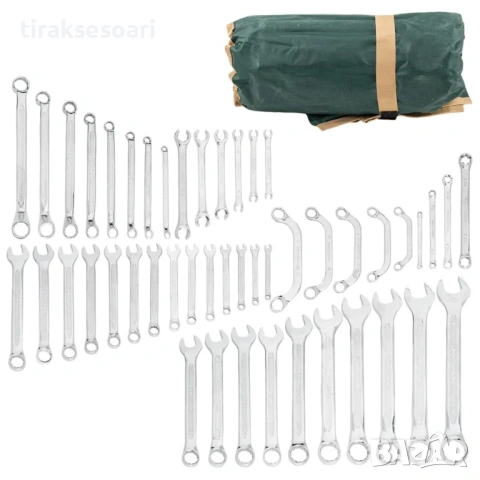 Комплект професионални комбинирани ключове ROCKFORCE 47 части CR-V, снимка 2 - Ключове - 53141903