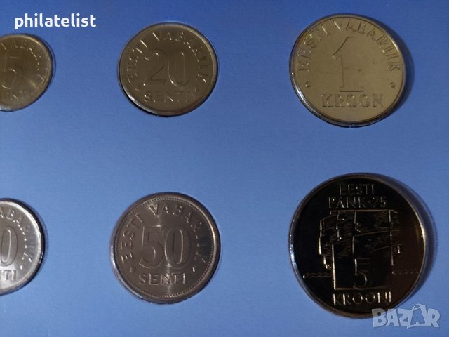 Естония - Комплектен сет от 6 монети, снимка 3 - Нумизматика и бонистика - 37789614