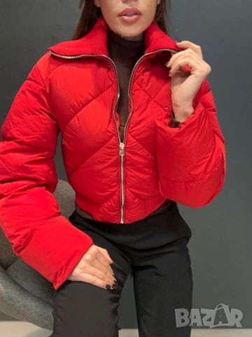 MANGO Дамско  късо яке в червено, снимка 8 - Якета - 43362731