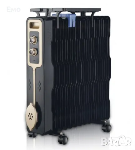 Радиатор, 2500W, 13 ребра, 3 степени, Поставка за дрехи. Регулируем термостат: Гаранция 12 месеца , снимка 7 - Радиатори - 48459166