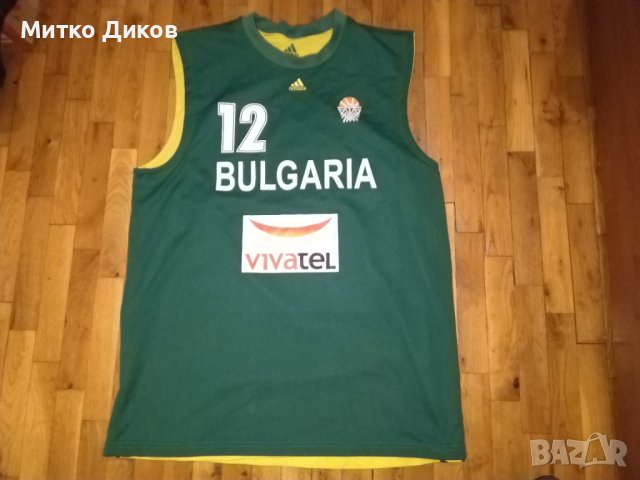България баскетболна тениска маркова на Адидас №12Алескандър Янев две лица размер ХЛ, снимка 1 - Баскетбол - 43428408