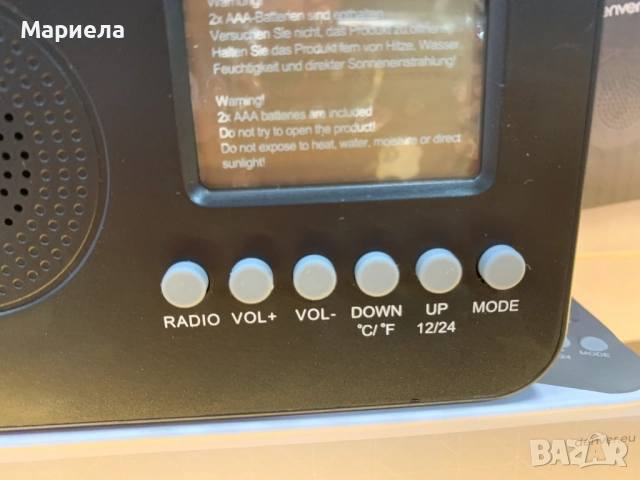 Мини радио на батерии / С часовник и температура, снимка 5 - Радиокасетофони, транзистори - 52234055