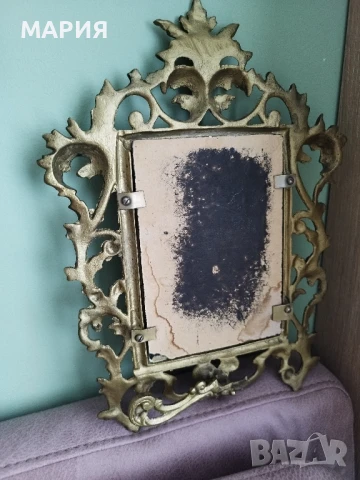 Невероятно бронзово настолно огледало, снимка 6 - Антикварни и старинни предмети - 50927128