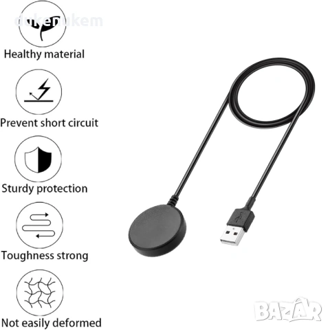 Зареждащ кабел за Samsung Galaxy Watch Active 1,2 – USB, бързо зареждане, снимка 2 - Смарт гривни - 53353525