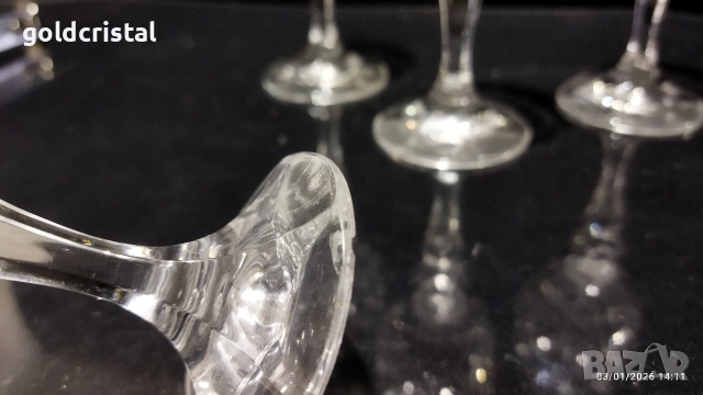 кристални чаши Бохемия , снимка 4 - Антикварни и старинни предмети - 52967326