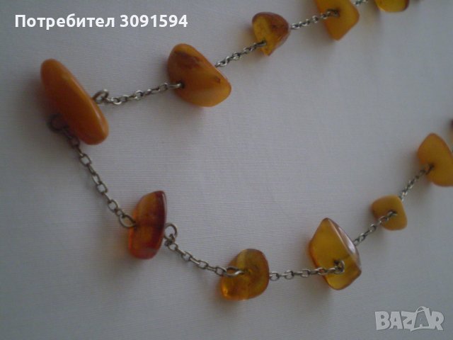 Дамски комплект от  колие  и гривна  от естествен кехлибар и сребро, снимка 13 - Антикварни и старинни предмети - 36963295