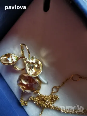 Сваровски колие+ обеци Swarovski, снимка 1