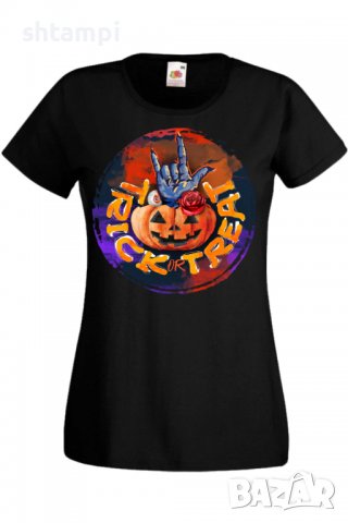 Дамска тениска Halloween 04,Halloween,Хелоуин,Празник,Забавление,Изненада,Обичаи,