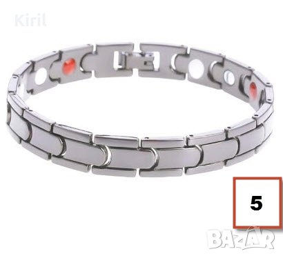 Титаниева магнитна гривна за високо кръвно от неръждаема стомана, снимка 7 - Гривни - 27504810