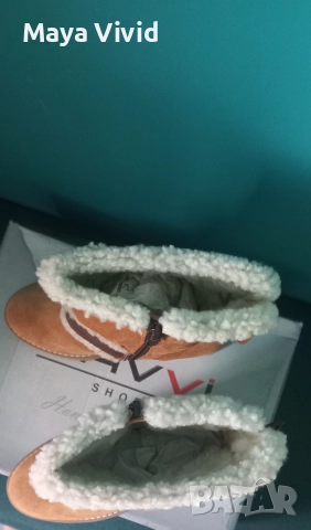 Дизайнерски Navi с пух, снимка 4 - Дамски ботуши - 52948352