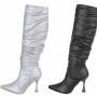Дамски ботуши на висок ток, 2цвята , снимка 1