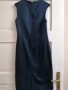 Тъмносиня рокля с принт С/М размер, снимка 2