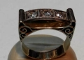 Стар златен пръстен с диаманти, снимка 3
