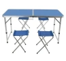  Сгъваем комплект къмпинг маса с 4 стола, алуминиева, регулируема , снимка 1