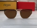 Fendi Дамски слънчеви очила осмоъгълни котка черни кафяви сини, снимка 7