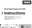 комплект Thule kit 1353 за рейлинг багажник греди за Toyota Verso и Corolla , снимка 3