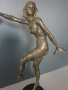 39см-5кг Chiparus статуетка/френска бронзова скулптура/Арт Деко фигура кабаретна танцьорка-балерина, снимка 2