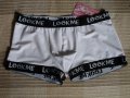 мъжки прашки, еротични боксерки марка Lookme, бели, с фирмено лого на ластиците, снимка 4